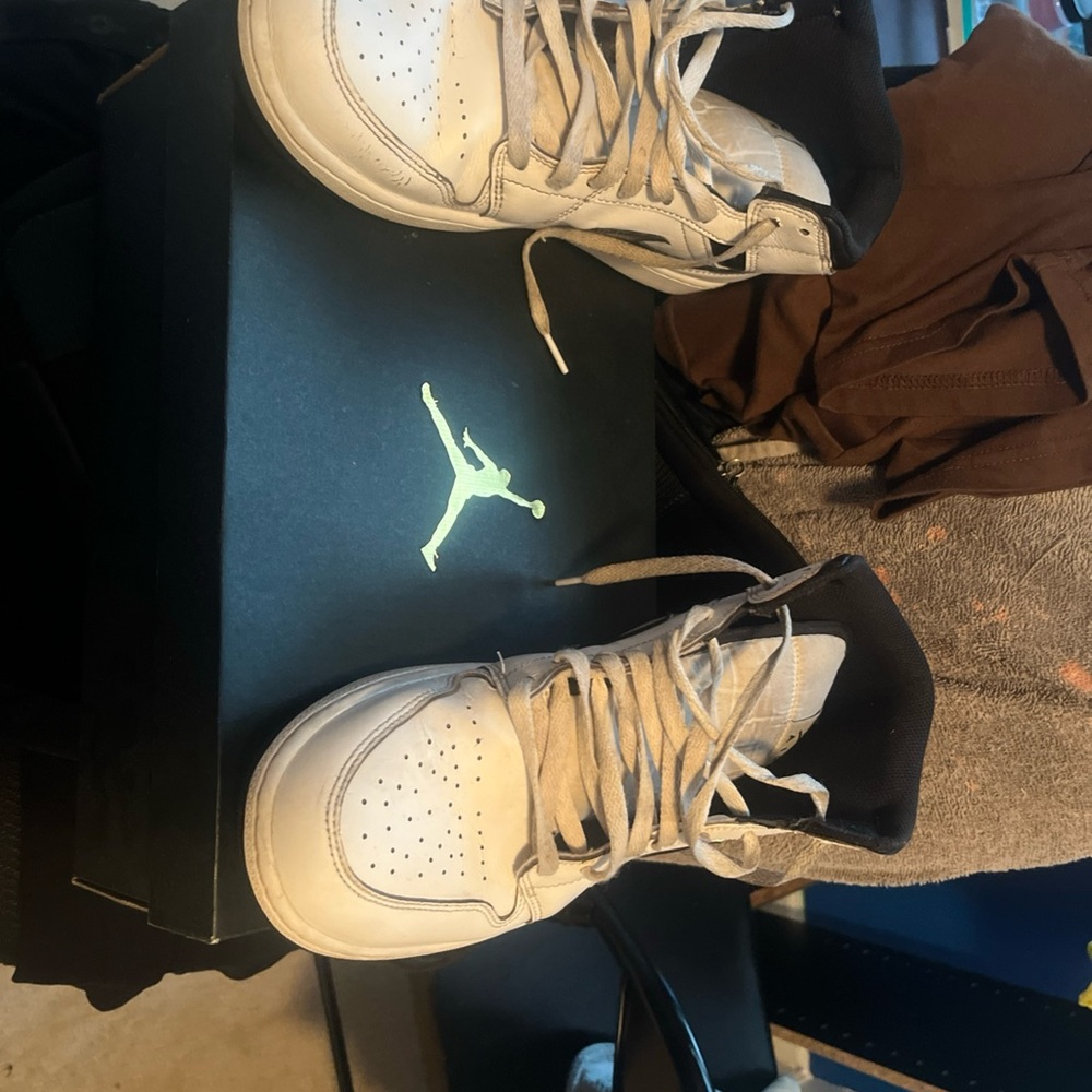 Jordan White and Black Sneakers